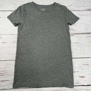 J.Crew Slub Cotton Tee, Heather Grey, Women's Size S — Essential Crewneck